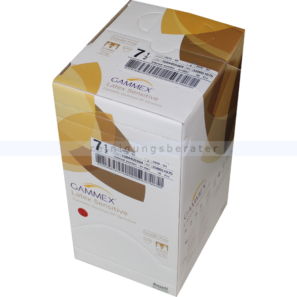 Einmalhandschuhe aus Latex Ansell Gammex PF Sensitive transparent S