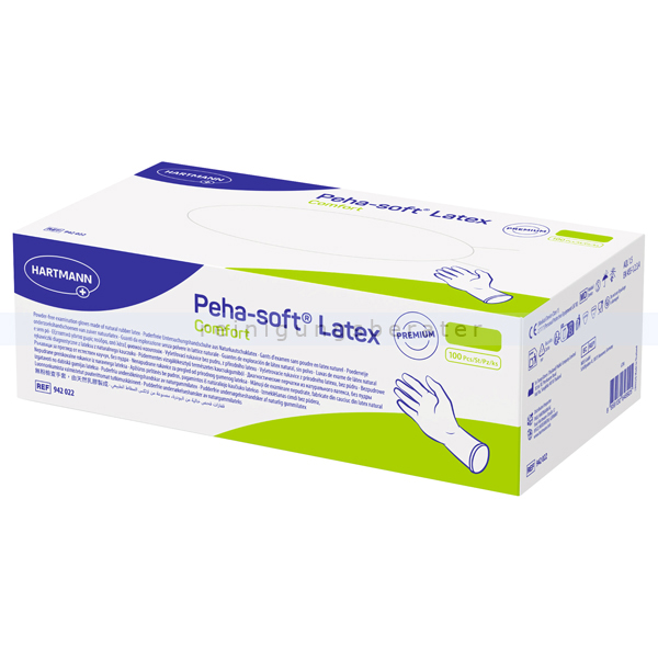 Einmalhandschuhe aus Latex Hartmann Peha-Soft comfort M