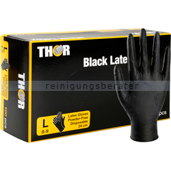 Einmalhandschuhe aus Latex Thor Black schwarz L