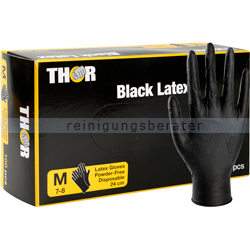Einmalhandschuhe aus Latex Thor Black schwarz M