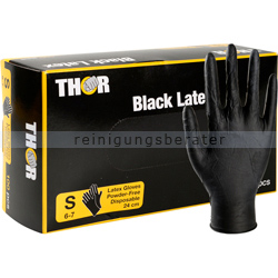 Einmalhandschuhe aus Latex Thor Black schwarz S