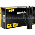 Einmalhandschuhe aus Latex Thor Black schwarz XL