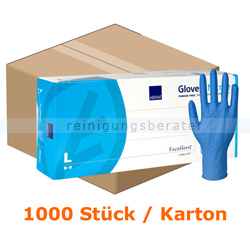 Einmalhandschuhe aus Nitril Abena 30 cm lang blau L Karton