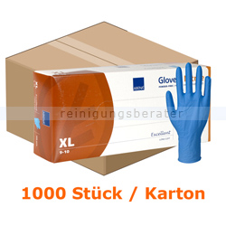 Einmalhandschuhe aus Nitril Abena 30 cm lang blau XL Karton