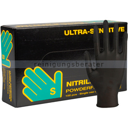 Einmalhandschuhe aus Nitril Abena Sensitive Ultra schwarz S