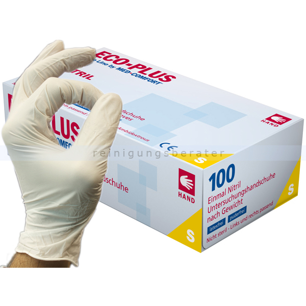 Einmalhandschuhe aus Nitril Ampri Eco-Plus weiß S