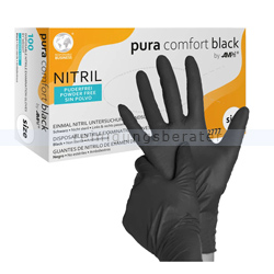 Einmalhandschuhe aus Nitril Ampri pura comfort black L