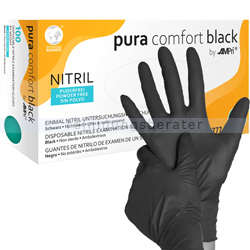 Einmalhandschuhe aus Nitril Ampri pura comfort black S