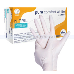 Einmalhandschuhe aus Nitril Ampri pura comfort white M