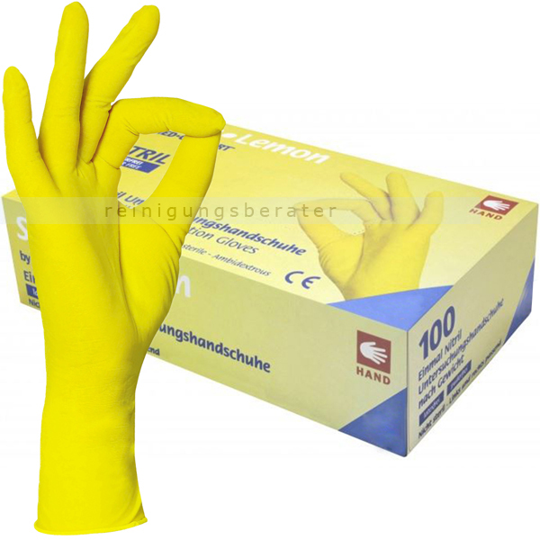 Einmalhandschuhe aus Nitril Ampri Style Lemon gelb S