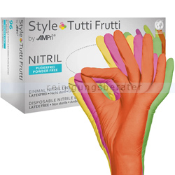 Einmalhandschuhe aus Nitril Ampri STYLE TUTTIFRUTTI L