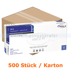 Einmalhandschuhe aus Nitril MaiMed ST PF blau M Karton