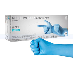 Einmalhandschuhe aus Nitril Med Comfort Blue Ultra 400 blau L