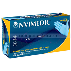 Einmalhandschuhe aus Nitril NVIMEDIC blau M
