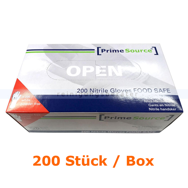 Einmalhandschuhe aus Nitril Prime Source weiß M Food Safe