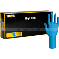 Einmalhandschuhe aus Nitril Thor High Risk blau XXL