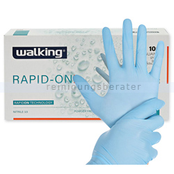 Einmalhandschuhe aus Nitril Walking Rapid-On blau S
