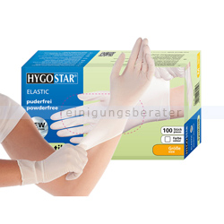 Einmalhandschuhe aus Synthetik Hygostar Elastic weiß L