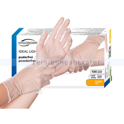 Einmalhandschuhe aus Vinyl Hygonorm Ideal Light weiß XL