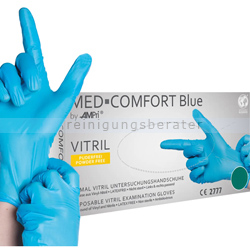 Einmalhandschuhe aus Vitril Ampri Vinyl Nitril blau L