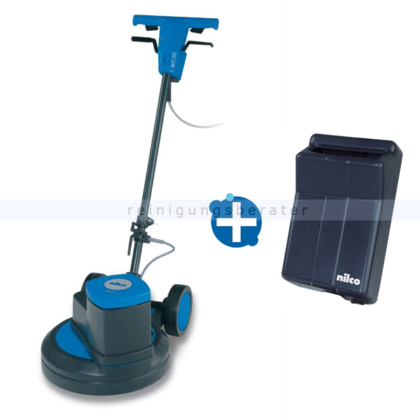 Einscheibenmaschine im Set Nilco 405 SUPER mit Saugaggregat