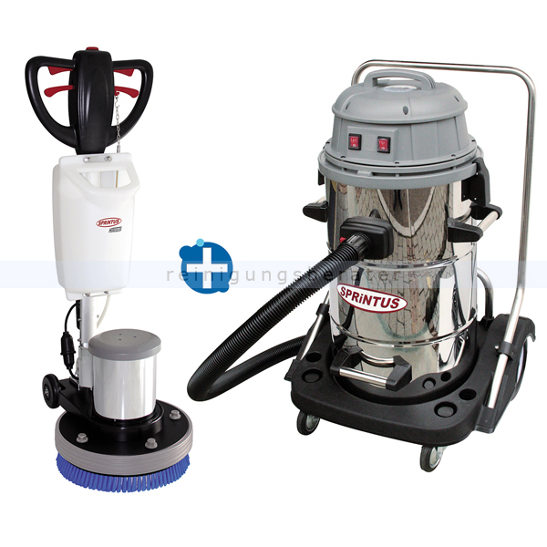Einscheibenmaschine im Set Sprintus Hercules mit Sauger N 55-2 E