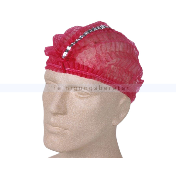 Einweghaube Ampri Klipphauben PP detektierbar M rot