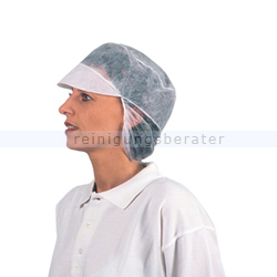 Einweghaube Ampri, PP-Mütze mit Schirm und Haarnetz S