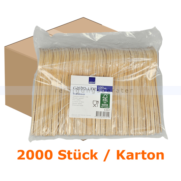 Einweglöffel Abena BIO Esslöffel braun 16,5 cm, Karton