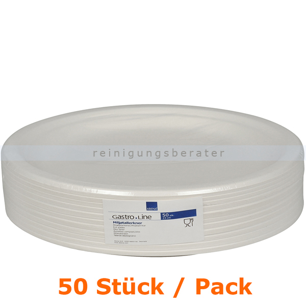 Einwegteller Abena BIO flacher Teller oval 19 x 26 cm 50 Stück
