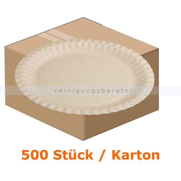 500 Pappteller 23cm Einweg Menüteller Pappgeschirr Teller Einwegteller 