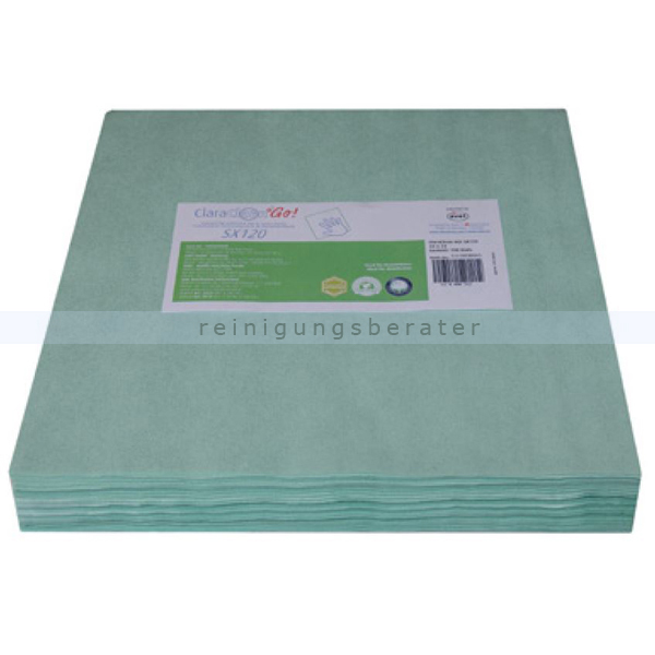 Einwegtücher ClaraClean Go! SX 120 grün 33x33 cm 1000 Stück
