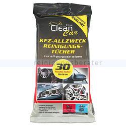 Einwegtücher CLEAN Car Allzweck 18x16cm 30 er Pack