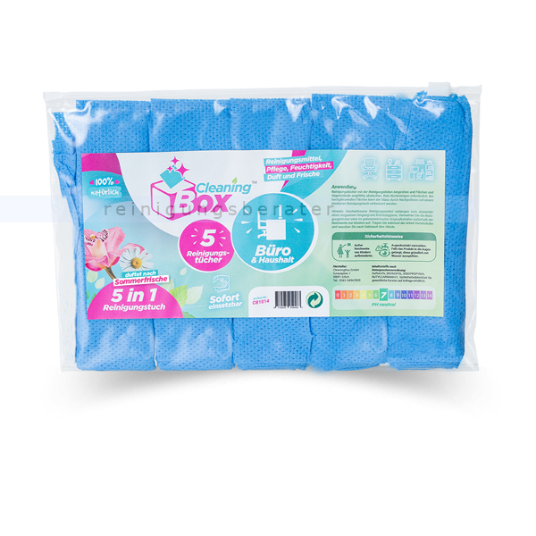 Einwegtücher CleaningBox 5-in-1 Büro & Haushalt 5 Stück