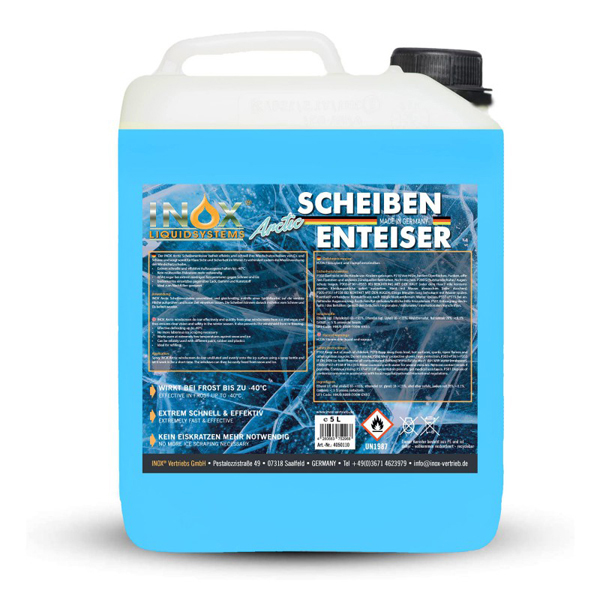 INOX® 5L Scheiben Enteiser Auto - Enteiserspray Scheibenenteiser Frostschutz