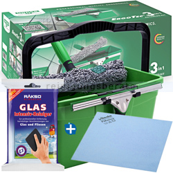 Fensterputz Set Glasreinigungs Set 6 teilig mit Handpad