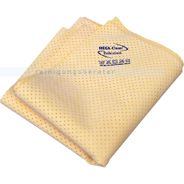Fenstertuch Mega Clean Kunstledertuch gelocht 35 x 40 cm gelb