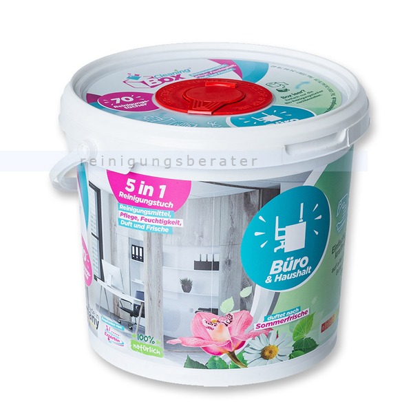 Feuchttuchspender CleaningBox 5-in-1 Büro & Haushalt 70 St.