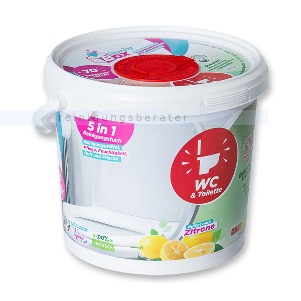 Feuchttuchspender CleaningBox 5-in-1 WC & Toilette 70 Stück