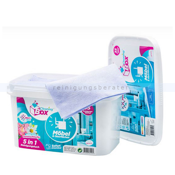 Feuchttuchspender CleaningBox WetCleanWipes 5-in-1 35 Stück