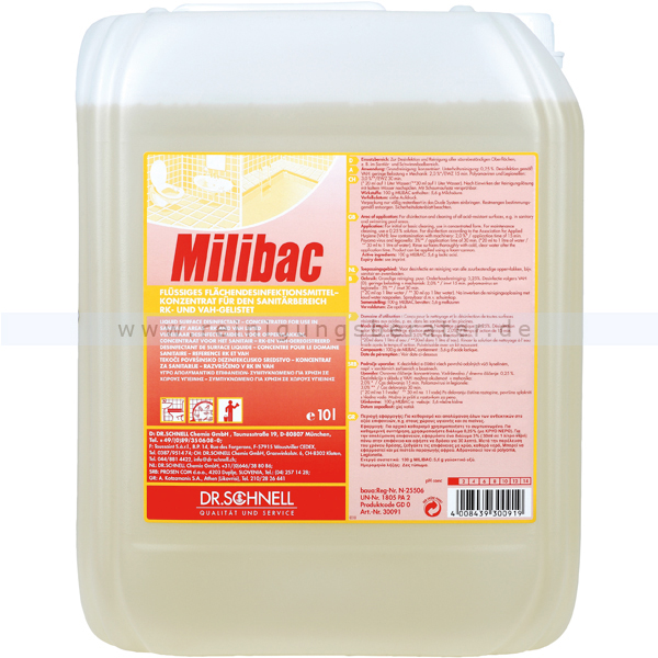 Flächendesinfektion Dr. Schnell MILIBAC 10 L