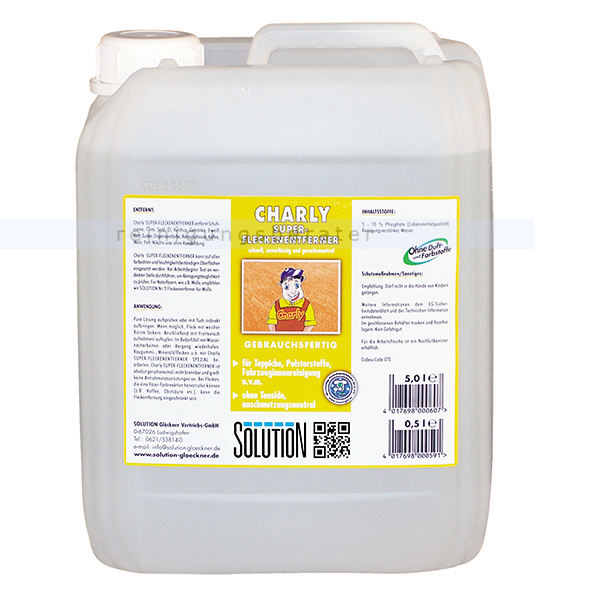 Fleckenentferner Solution Glöckner Charly 5 L
