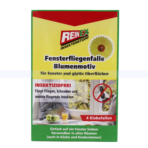 Fliegenfänger Reinex Fensterfliegenfalle 4 Stück