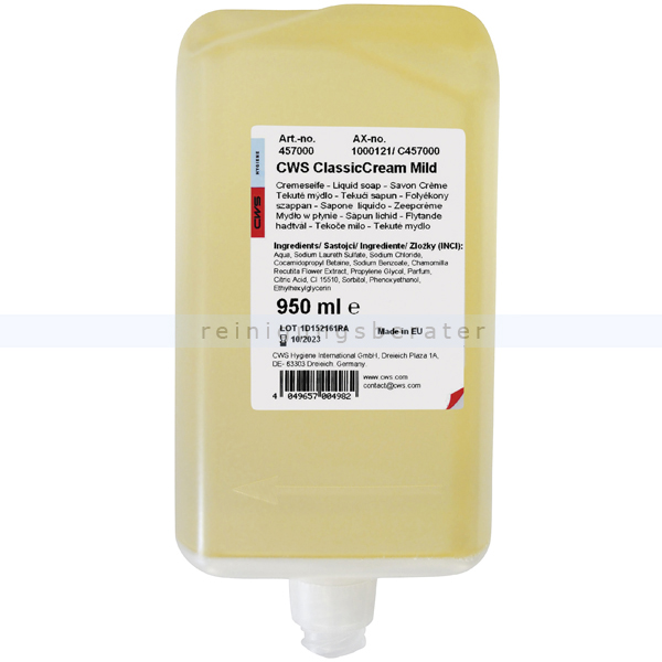 Flüssigseife CWS Seifencreme Extra mild 950 ml