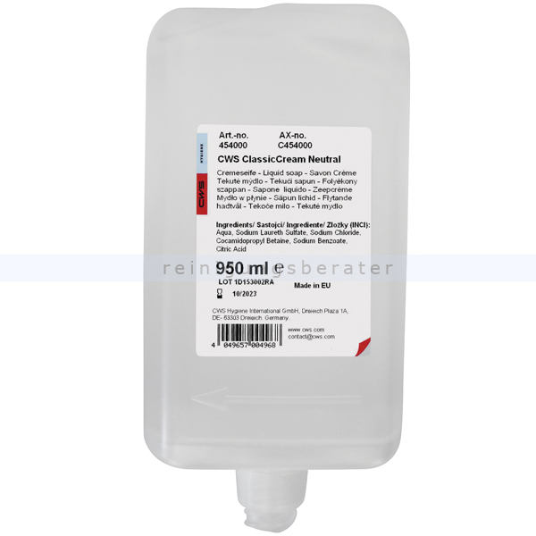 Flüssigseife CWS Seifencreme Neutral 950 ml