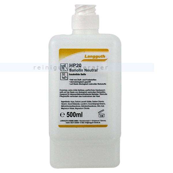 Flüssigseife Langguth HP20 Sanolin neutral 500 ml