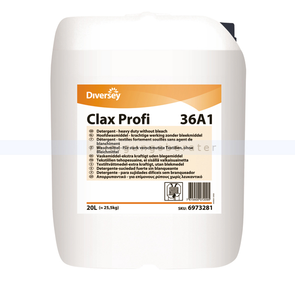 Flüssigwaschmittel Diversey Clax Profi 36A1 W334 20 L