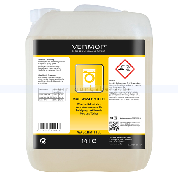 Flüssigwaschmittel Vermop Mop-Waschmittel 10 L