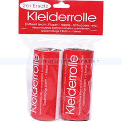 Fusselroller, Kleiderrolle, Kleberolle, 2er Pack Ersatz