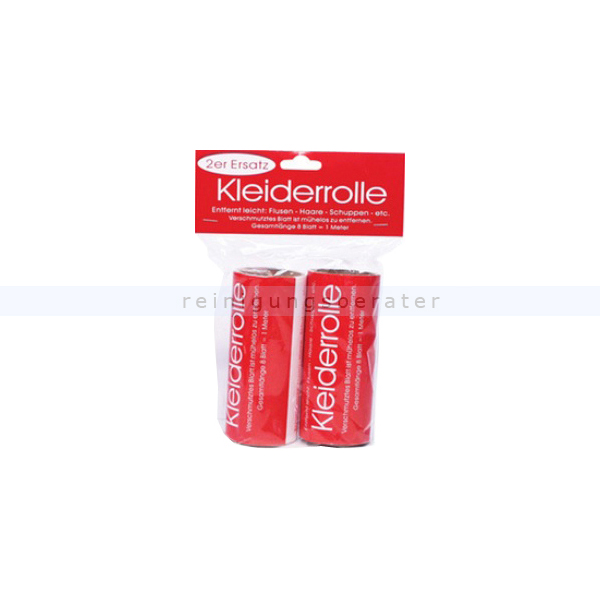 Fusselroller, Kleiderrolle, Kleberolle, 2er Pack Ersatz